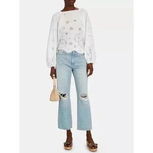 SLVRLAKE London Crop Jeans in Broken Dreams Size 24